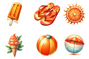 Watercolor Summer Orange PNG, an Illustration by SinaCreation (Thumbnail 3 of 5)