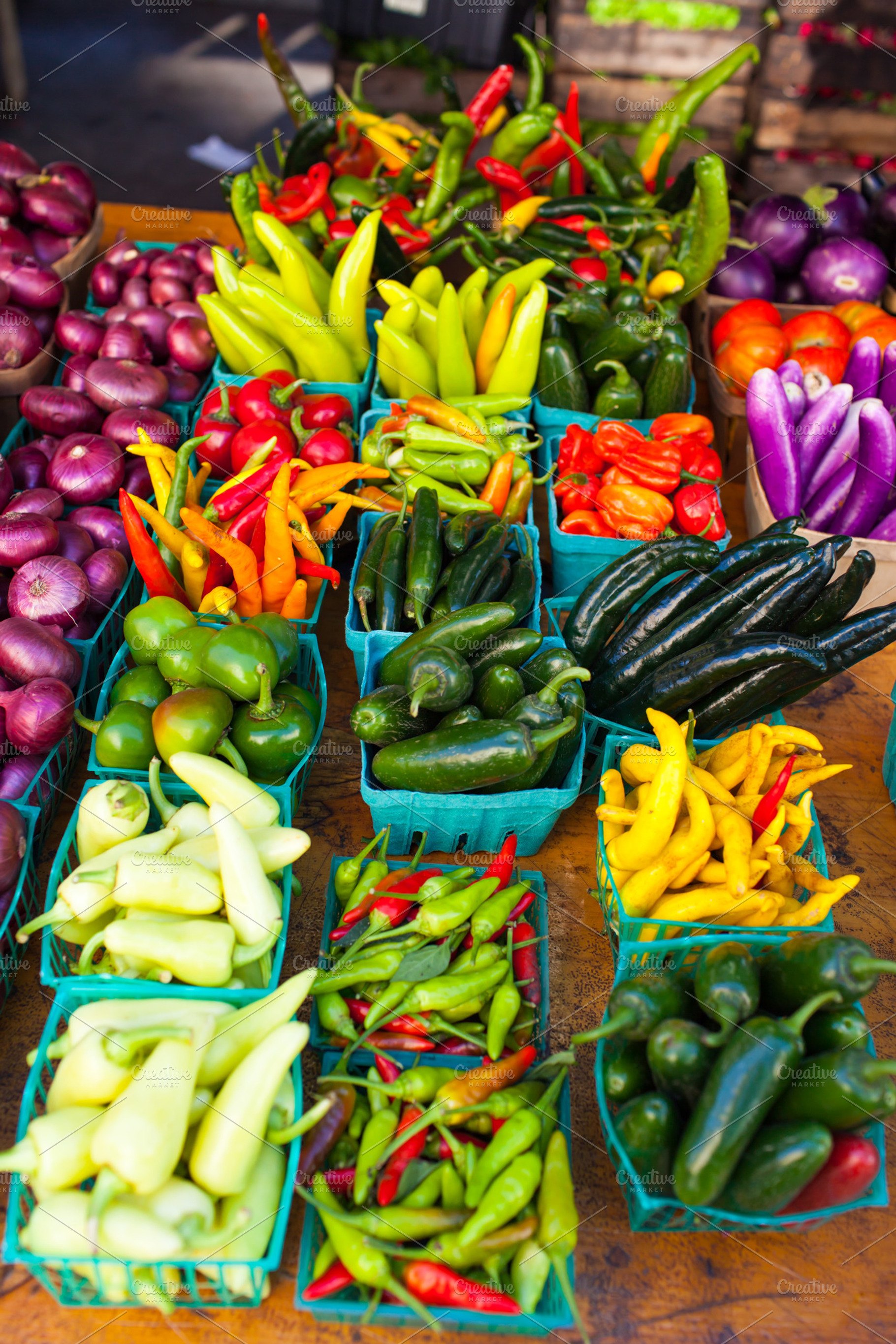 Peppers at the Farmer's Market, a Food & Drink Photo by kissandmockup