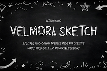Velmora Sketch - Playful Doodle Font
