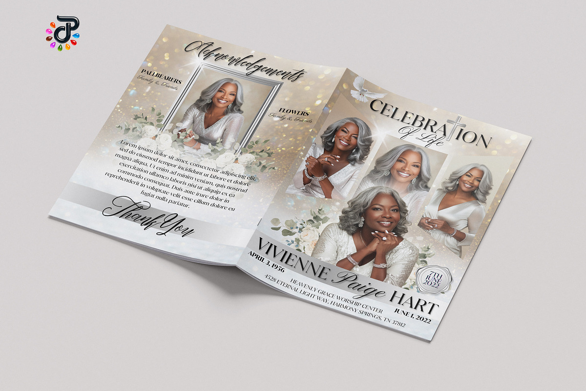 Elegant Canva Obituary Template, a Brochure Template by Protech Design ENT (Photo 5 of 9)