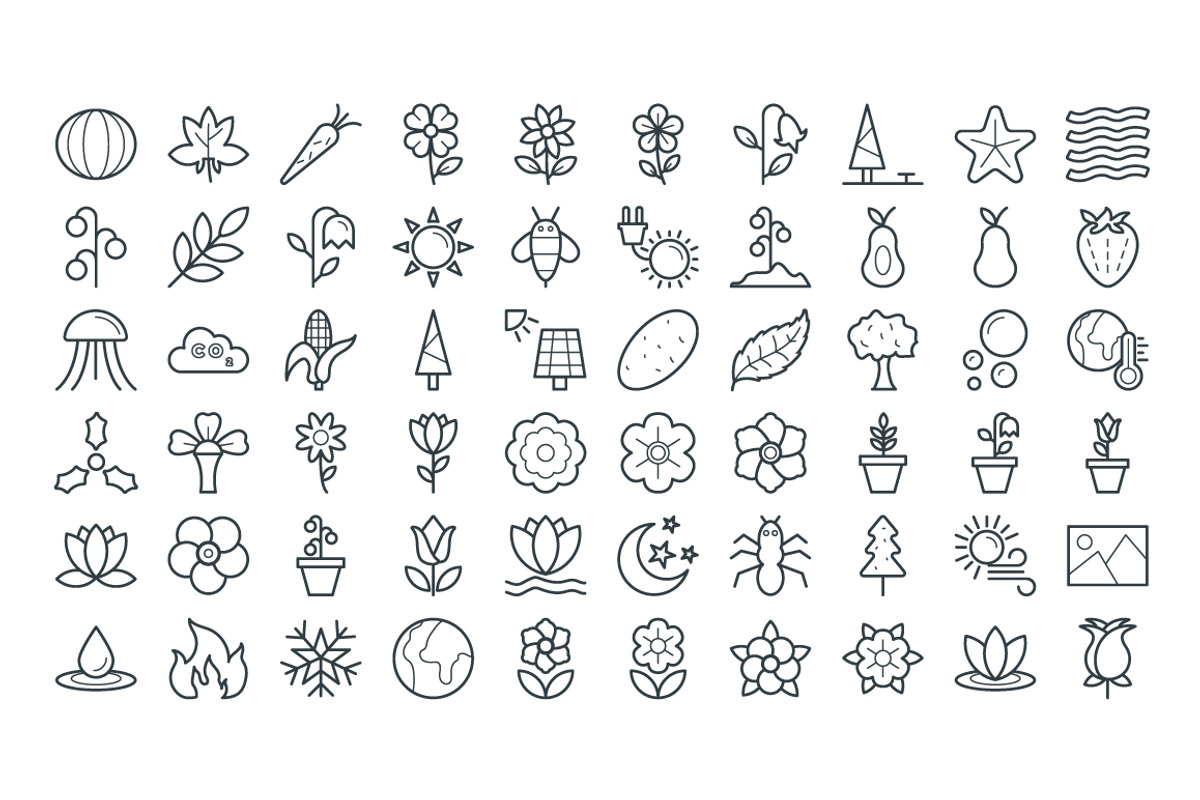 125+ Nature Vector Icons, an Outline Icon by Vectors Market (Photo 3 of 3)