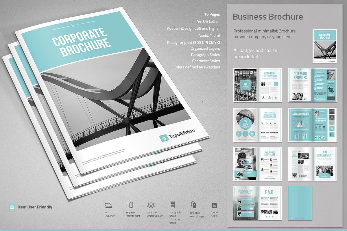 Corporate Brochure, a Brochure Template by TypoEdition (Photo 1 of 4)