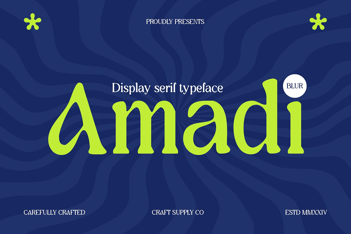 Amadi Blur, a Serif Font by Craft Supply Co. (Photo 1 of 8)