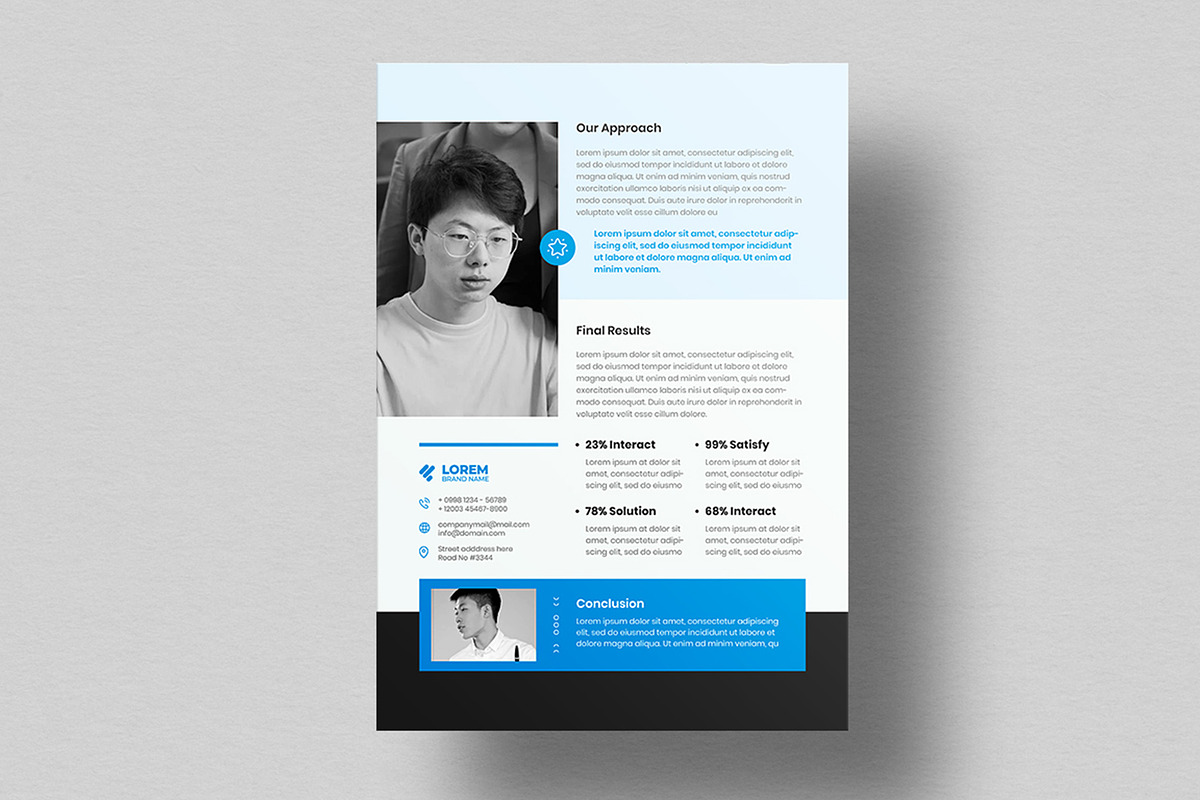 Case Study Flyer | Canva & InDesign preview 3