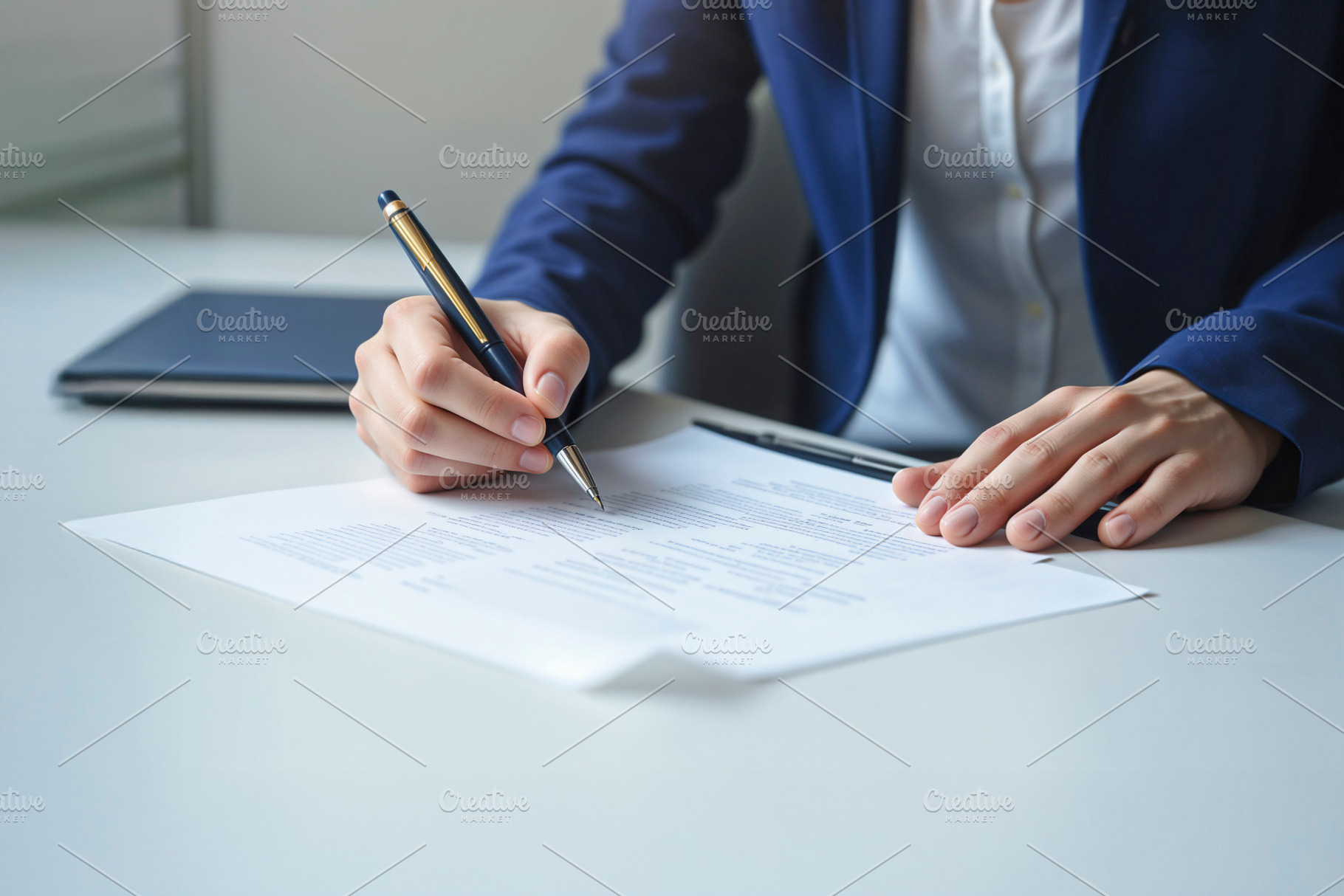 Professional signing a contract, a Photo by rarrarorro