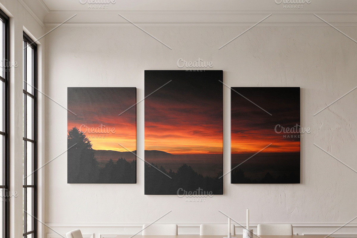Triptych Wall Art Mockup, a Household Mockup by Pixel Foundry (Photo 3 of 6)