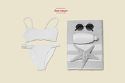 Female 2-Piece Swimwear Scene Mockup, an Apparel Mockup by Designertale (Thumbnail 6 of 6)