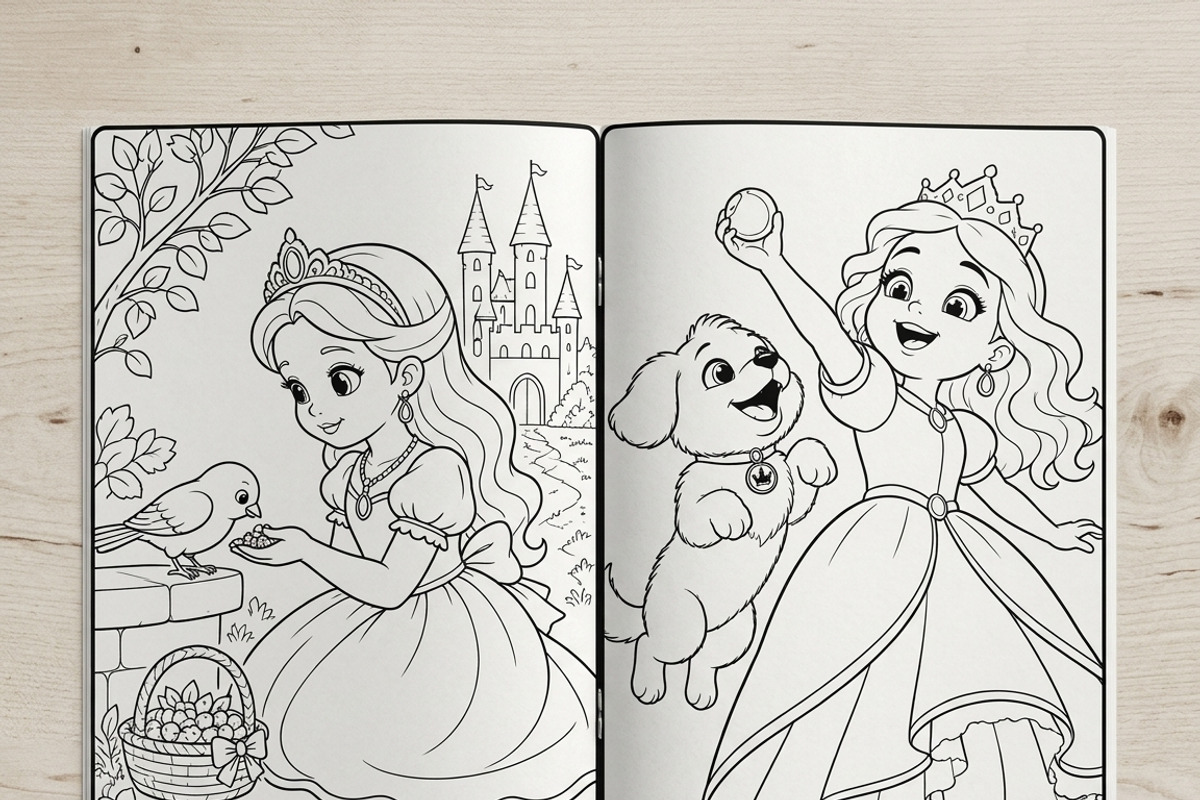 Magical Princess Coloring Book Vol42, a Person Illustration by ikarifq shop (Photo 4 of 7)