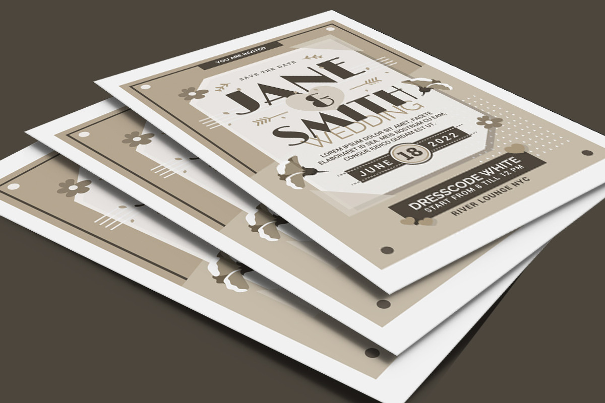 Wedding Invitation Vintage Stlye, a Flyer Template by Muhamad Iqbal hidayat (Photo 4 of 4)