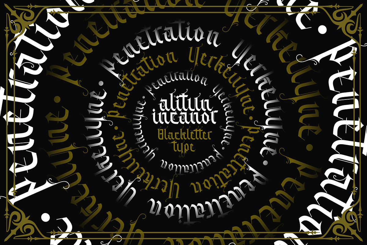 Alitun Incanor, a Blackletter Font by Propertype (Photo 3 of 10)