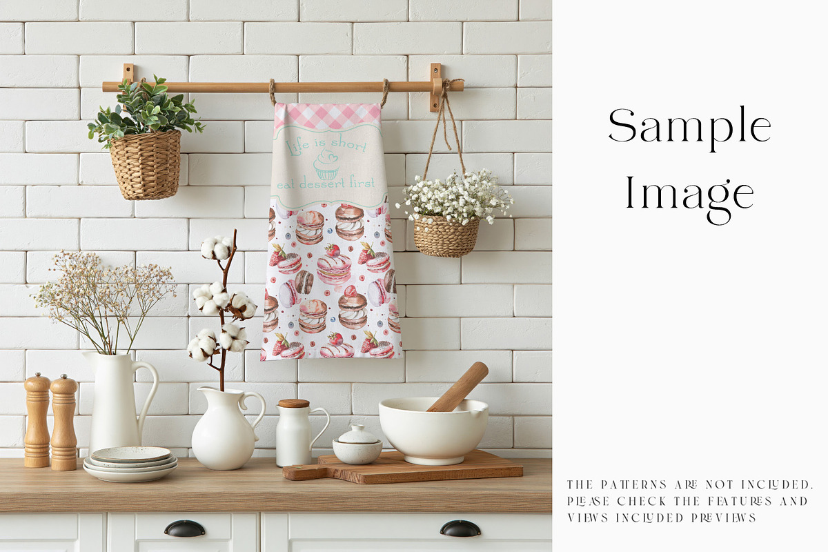 Kitchen Towel Mockups, a Household Mockup by mock-ups (Photo 4 of 15)