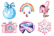Pastel Preppy Christmas Clipart, an Illustration by Daily.Designs (Thumbnail 5 of 5)