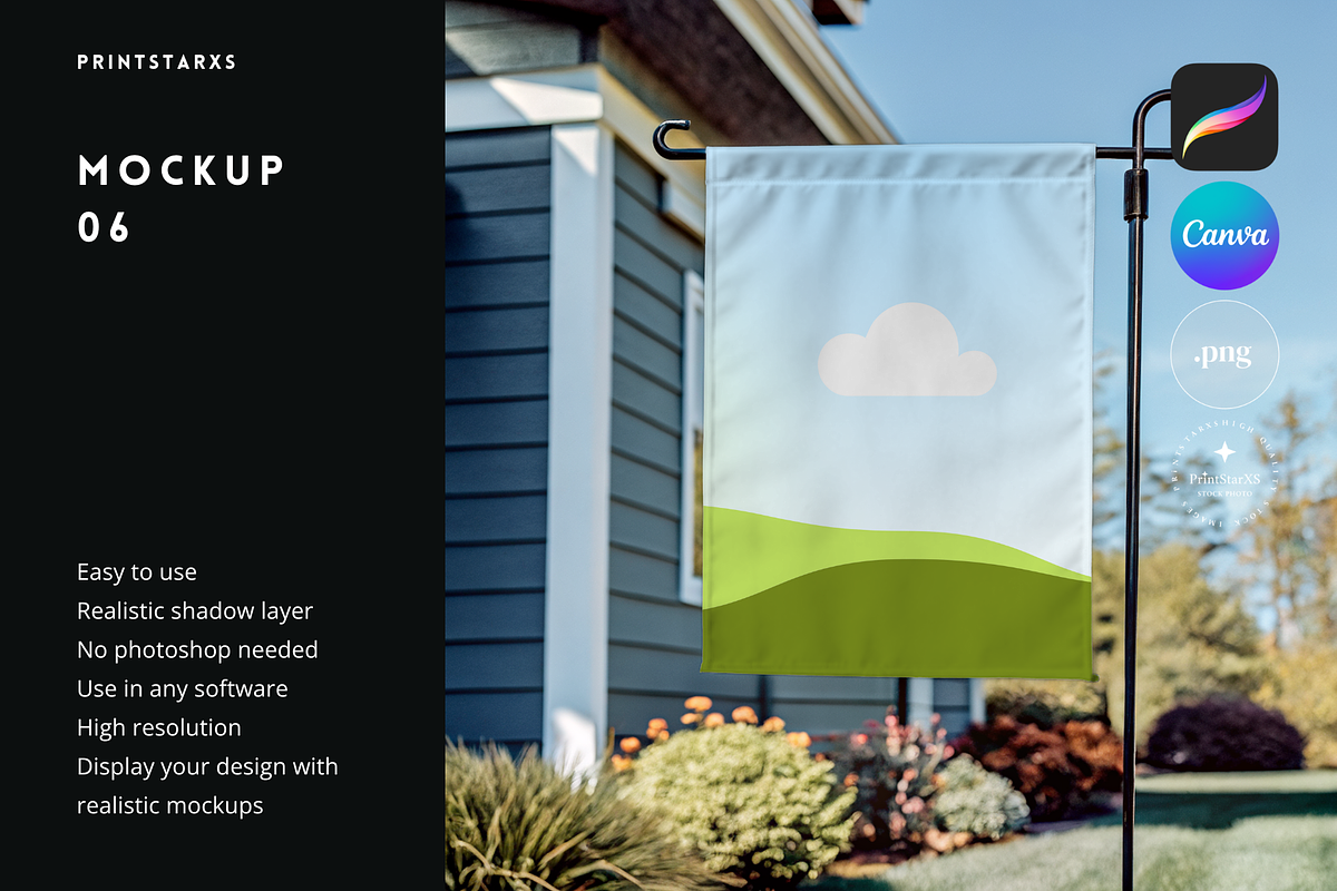 Garden Flag Canva Mockups Bundle, a Household Mockup by PrintStarXS (Photo 7 of 9)