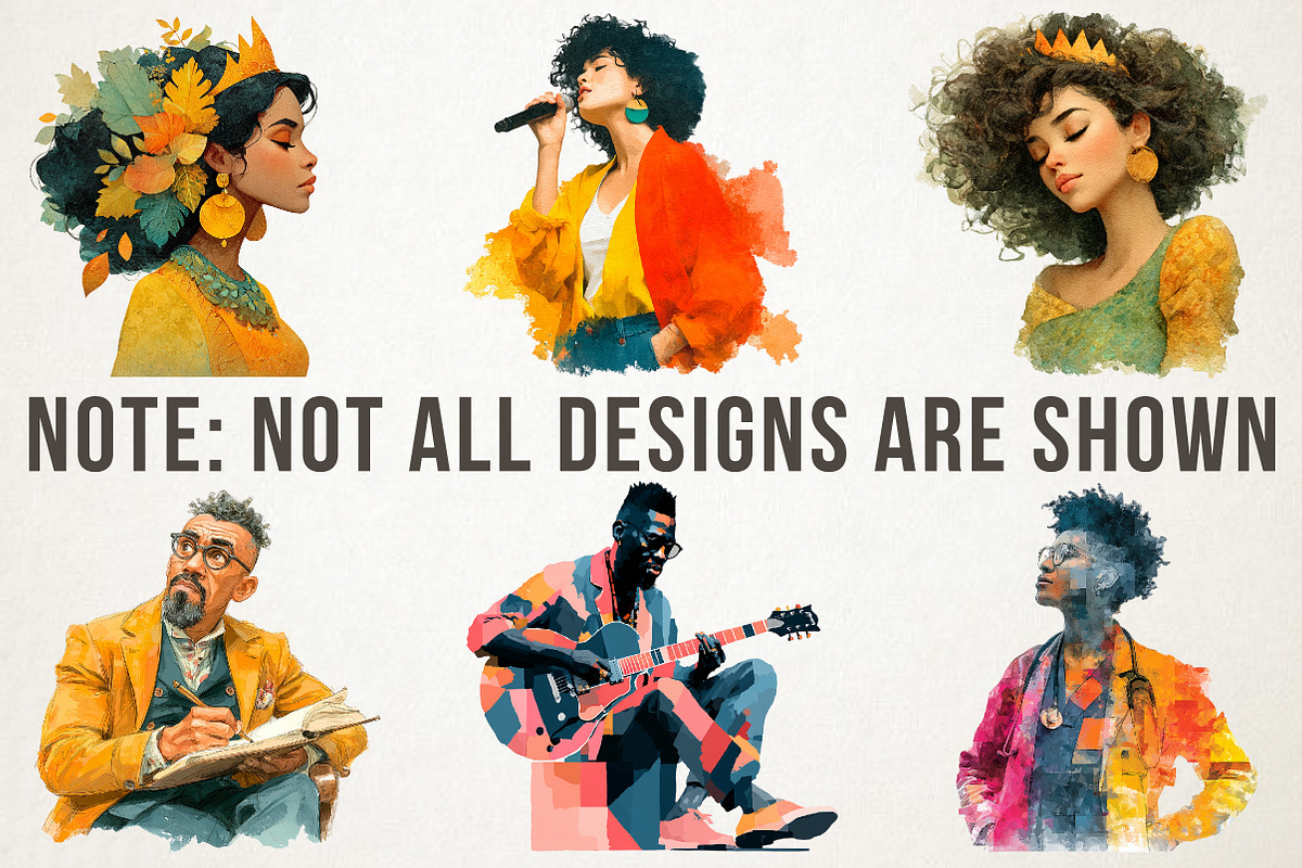Black Excellence Clipart Bundle, a Seasonal Illustration by RobertsArt (Photo 4 of 5)