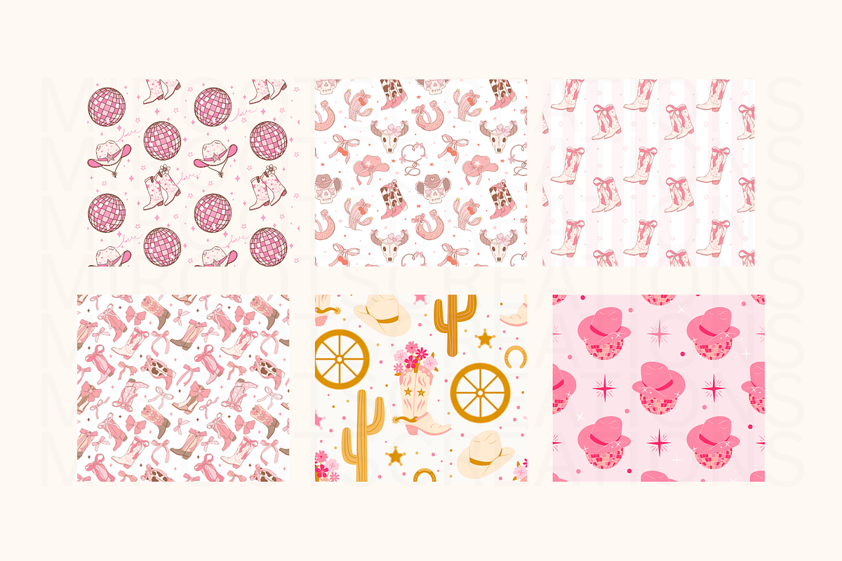 Disco Cowgirl PNG Bundle, an Object Illustration by MIRoots Design Studio (Photo 4 of 5)