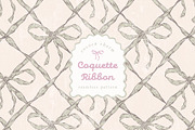 Coquette Bows & Rococo Pattern, a Wallpaper Graphic by Yello_illustration (Thumbnail 1 of 16)