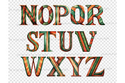 Terracotta And Green Letters, a Decorative Illustration by GlamArtZhanna (Thumbnail 5 of 5)