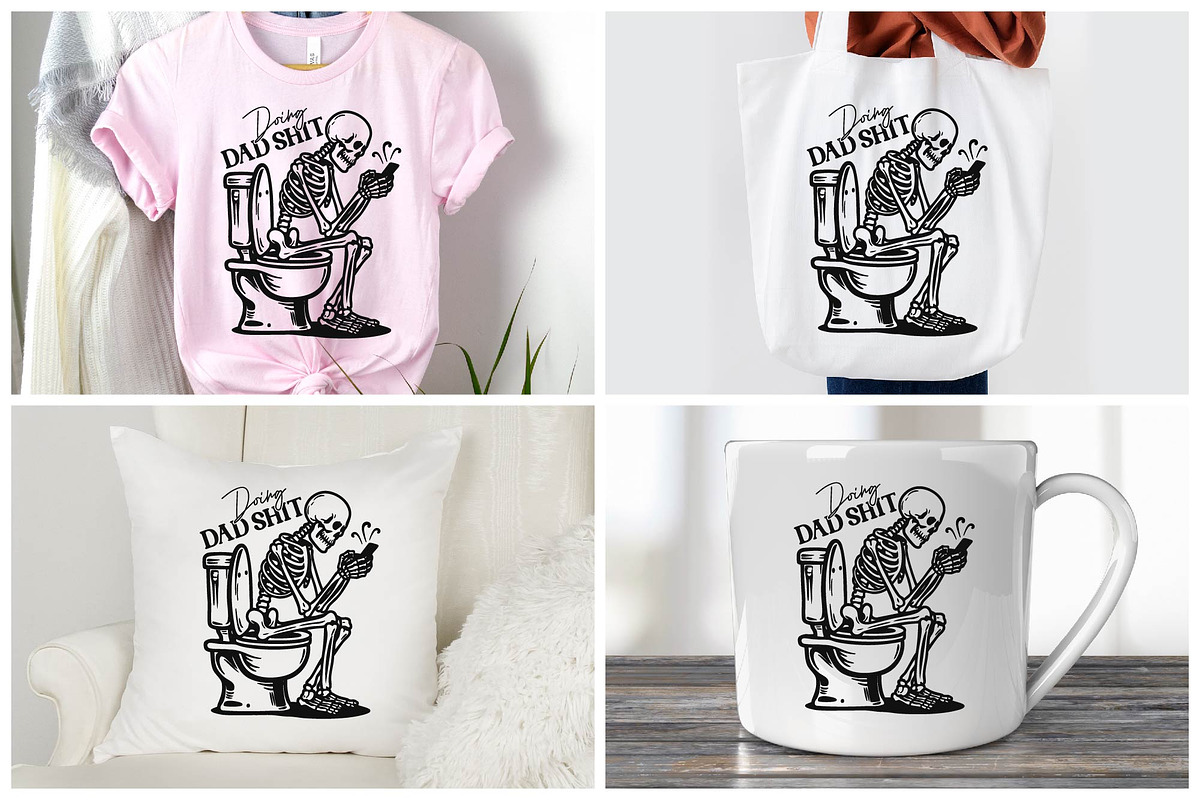 Doing Dad Shit Skeleton on Toilet, an Object Graphic by BeeCraftR (Photo 5 of 5)