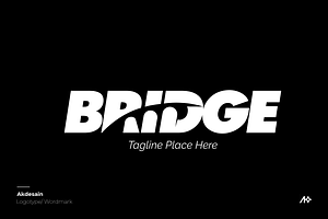 Bridge Wordmark Logo, a Branding & Logo Template by Akdesain
