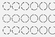 Set of Round Directional Arrows, an Outline Icon by hkmonir (Thumbnail 3 of 3)