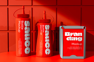Sauce Bottle Mockup, a Product Mockup by graphypix