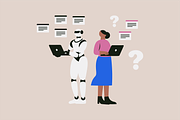 AI Robot vs Humanity Illustration, a Technology Illustration by Jump Studio (Thumbnail 3 of 10)