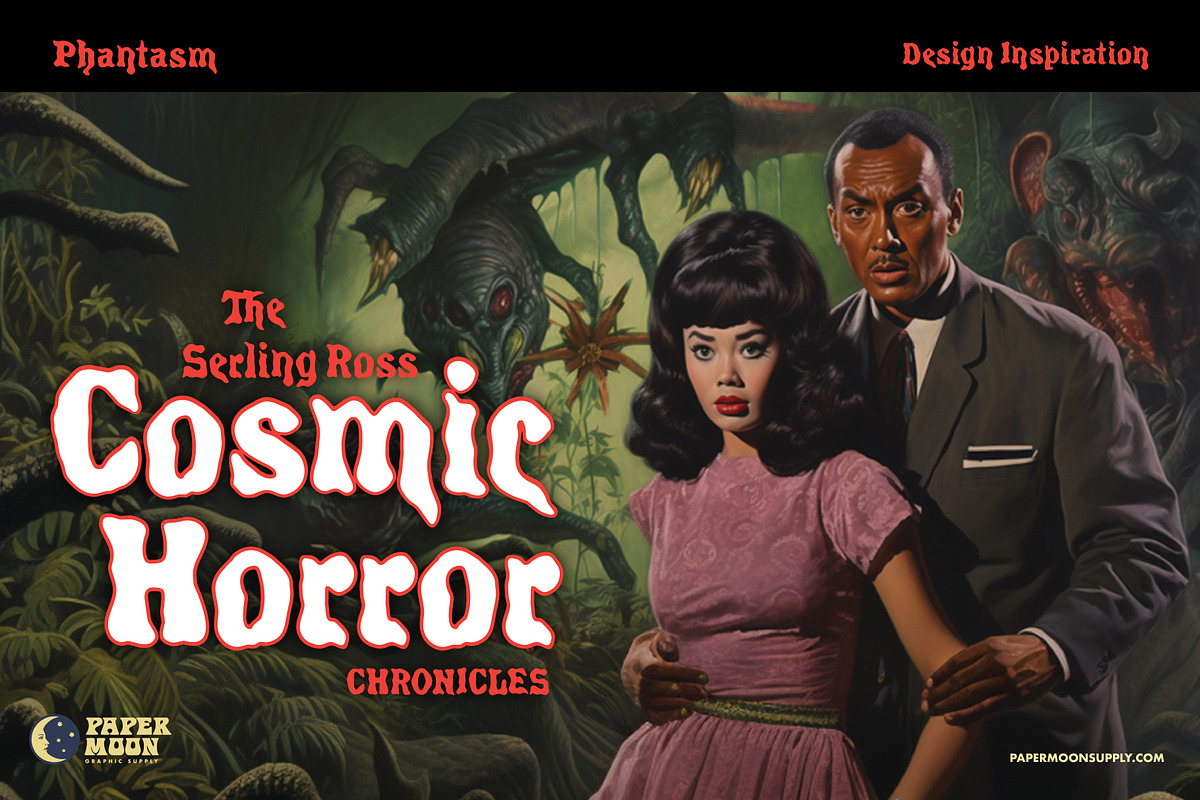 PM Phantasm Spooky Retro Font, a Serif Font by Paper Moon Graphic Supply (Photo 8 of 16)