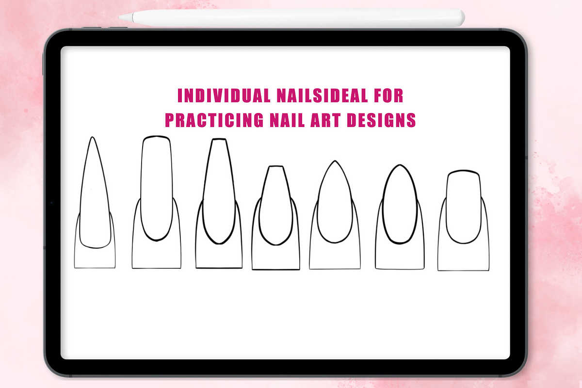 NAIL ART DESIGN PROCREATE BRUSH SET, a Brush Add-On by The GG Shop (Photo 6 of 11)