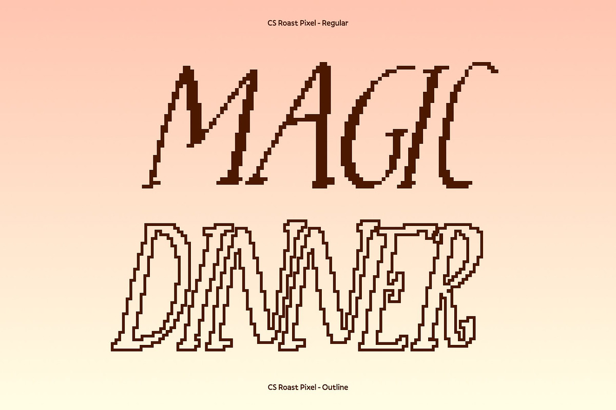 CS Roast Pixel, a Serif Font by Craft Supply Co. (Photo 3 of 8)