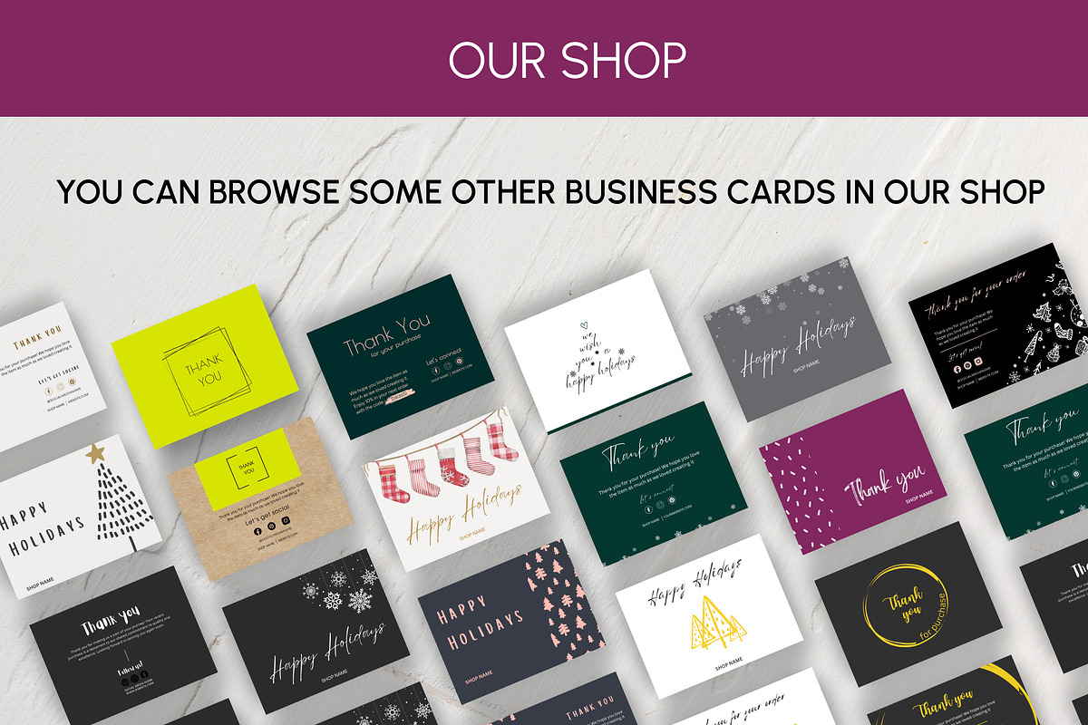 Printable Thank You Business Card, a Business Card Template by Design House (Photo 7 of 9)