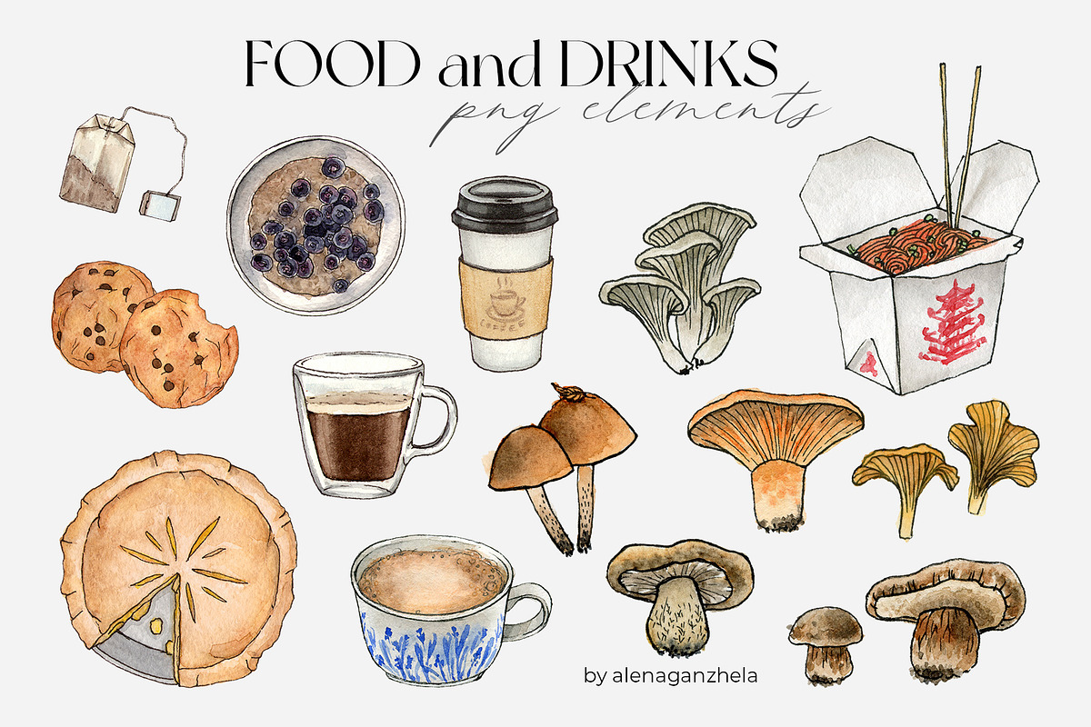 AUTUMN ESSENTIALS fashion watercolor, an Object Illustration by alenaganzhela (Photo 13 of 14)
