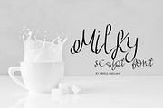 Milky Script font, a Script Font by Mehul Munjani (Thumbnail 1 of 4)