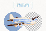 Watercolor Air Transport Clipart, a Transportation Illustration by TitaLivingArt (Thumbnail 7 of 10)