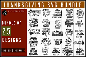 Thanksgiving SVG Bundle Fall Autumn