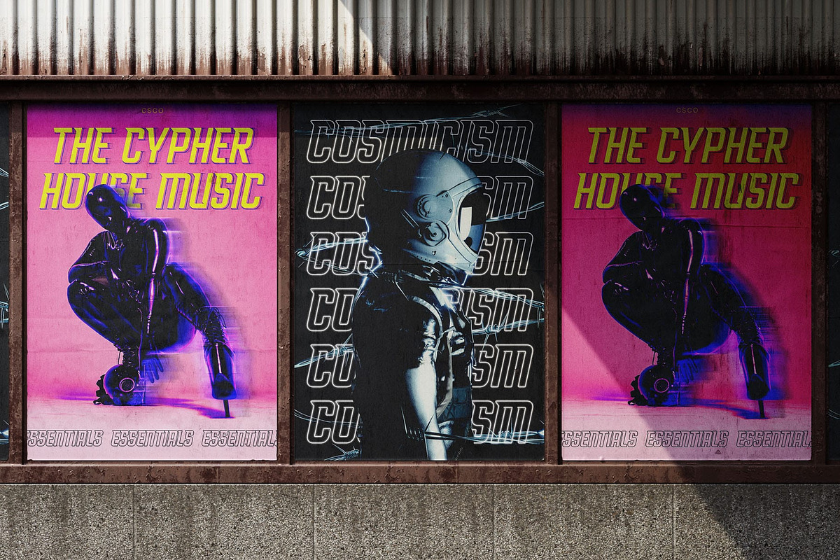 CS Hockey – Cyberpunk Font, a Sans Serif Font by Craft Supply Co. (Photo 7 of 8)
