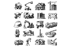 Construction Tools Set, an Object Graphic by nikagraphic