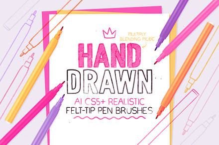 Realistic Felt-tip Pen Brushes