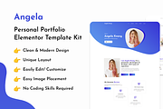 Angela - Portfolio Elementor Kit, a WordPress Template by Techeshta Solutions (Thumbnail 1 of 4)