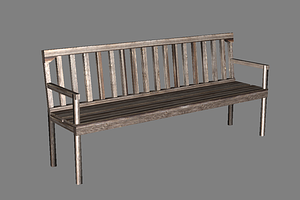 Bench, a Furniture 3D Model by 2dawngames