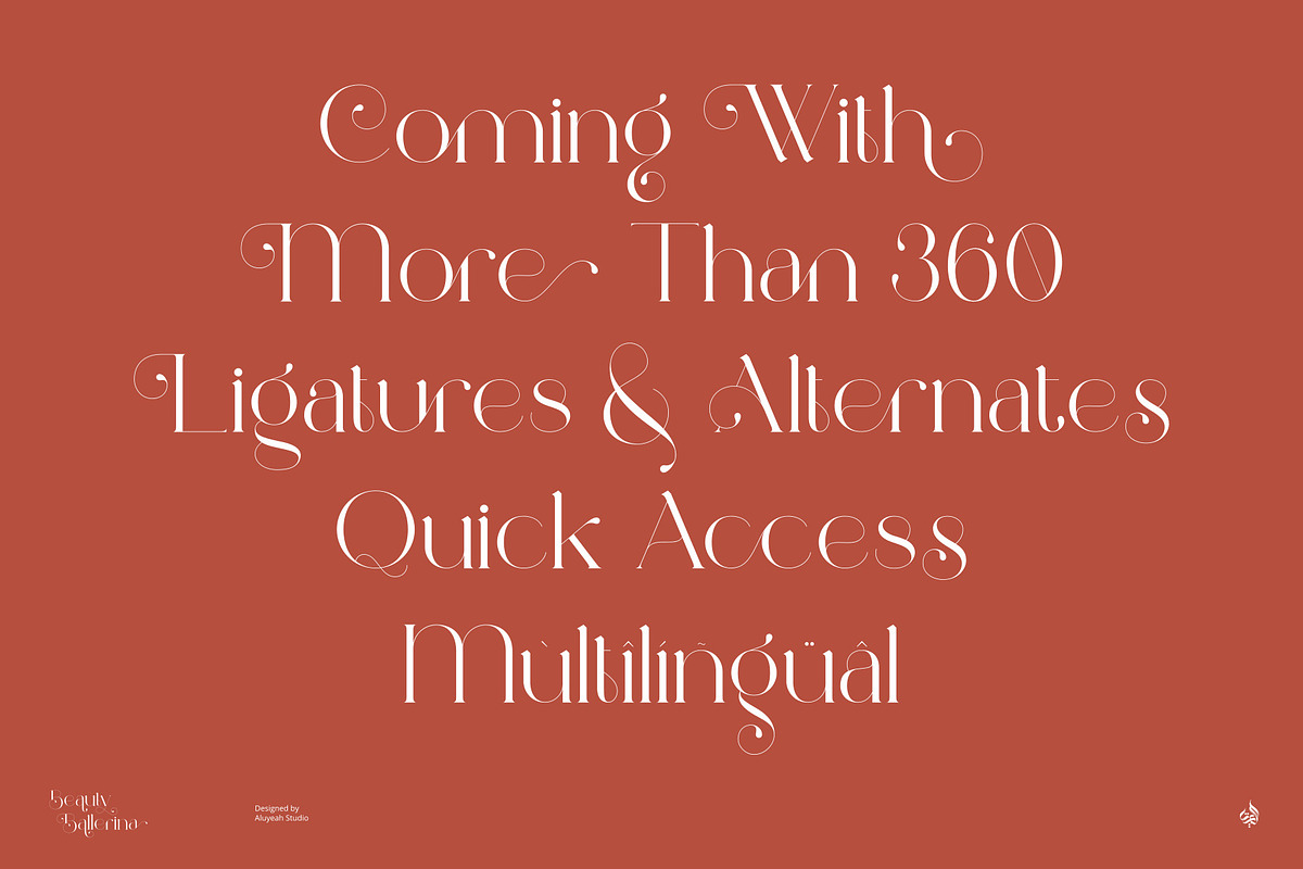 Beauty Ballerina, a Serif Font by Aluyeah Studio (Photo 5 of 15)