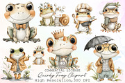 Quirky Frog Clipart, an Illustration by Sublimation Artist (Thumbnail 1 of 6)