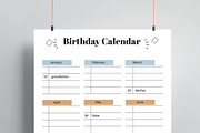 Birthday Calendar, a Stationery Template by MightyDesign (Thumbnail 2 of 8)