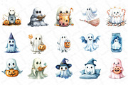 Cute Ghost Halloween Clipart, an Illustration by DreamPrint404 (Thumbnail 5 of 5)