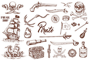 Vintage Pirate Design Kit