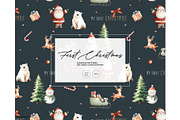 First Christmas seamless pattern, a Pattern Graphic by Milatoo (Thumbnail 1 of 6)