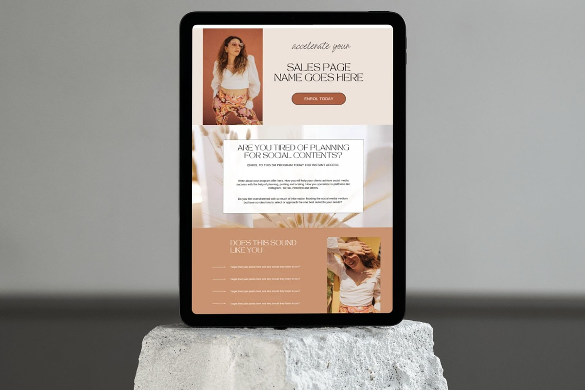 Canva Social Media Website Template, a Landing Page Template by Deepa Template Studio (Photo 6 of 6)