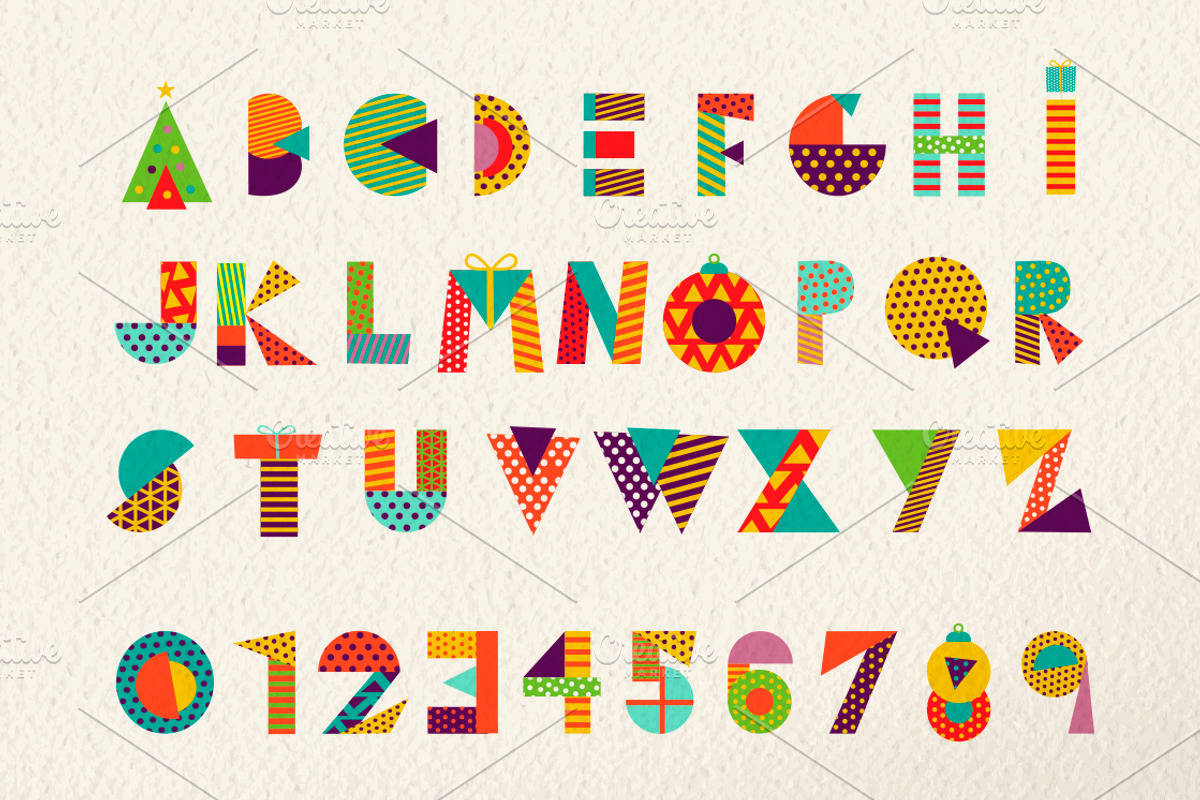 christmas geometric type+MORE 90%OFF, a Background Graphic by Cienpies Design (Photo 2 of 8)