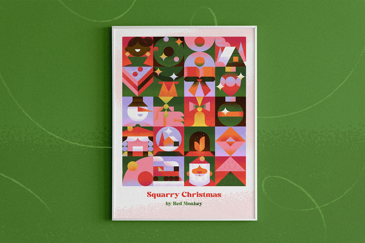 Squarry Christmas. Pattern Builder., a Pattern Graphic by Red Monkey (Photo 11 of 15)