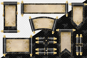 Black Scrolls Clipart