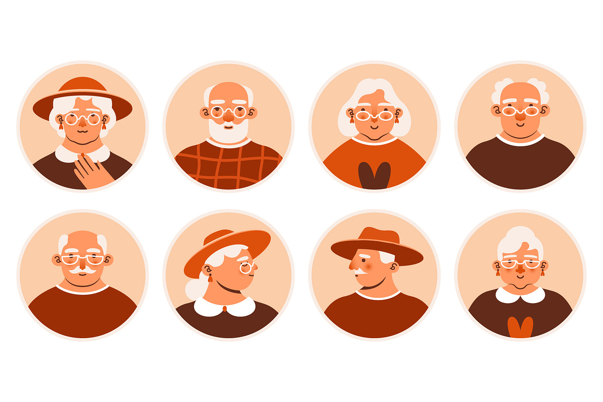 Grandparent's Day. Active old age., a Person Illustration by Renberrry.Store (Photo 9 of 10)